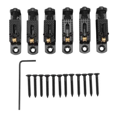 6Pcs Guitar Bridge Saddle Metal Height Adjustable 3 4 5 6 7 String Electric Guitar Bridge Saddle for Cigar Box Banjo