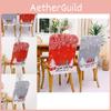 Festive Christmas Rudolph Printed Chair Covers In Red And Gray For Holiday Decor