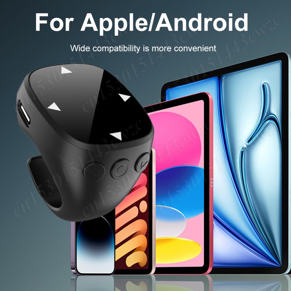 For TikTok Scrolling Ring BT 5.3 Video Scrolling Remote Control Page Turner Scroller Finger Remote for Android iOS iPhone iPad