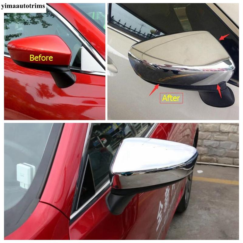 Rearview Mirror Cap Shell Decoration Protection Cover Trim For Mazda 6 Sedan & Wagon 2013-2017 Chrome Accessories Exterior Refit