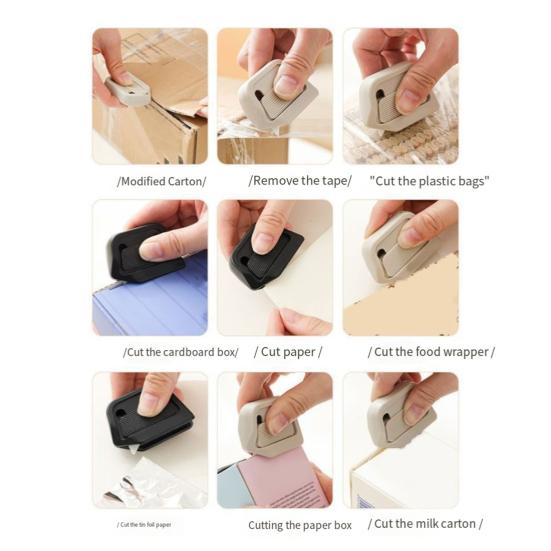 Magnetic Folding Cutter with Ceramic Blade Pocket Size Right-Angle Grooves Box Opener Cutter Portable Collapsible Cutting Tools