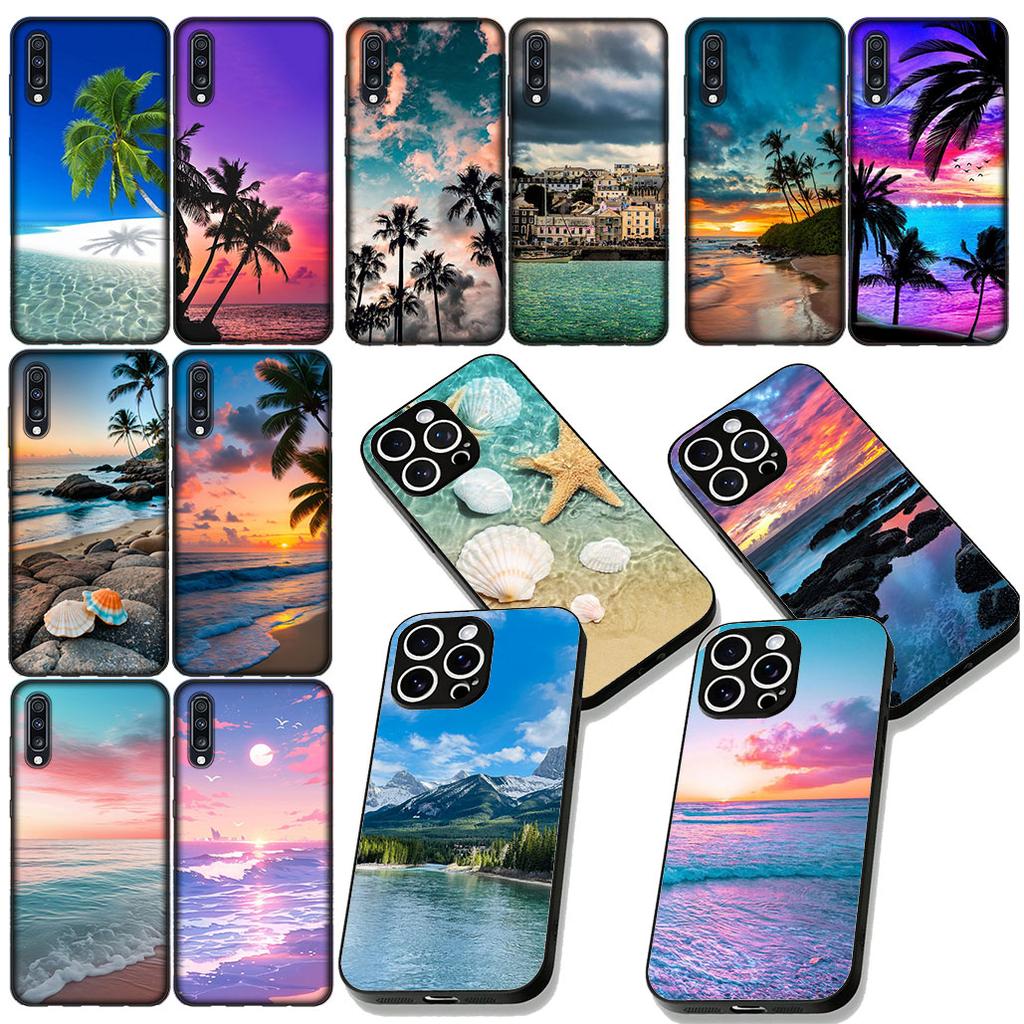 Mountain Sea Beach Travel Protective Cover for Apple iPhone 16 17 Air 14 15 Pro Max Plus 16+ 16E 14+ ProMax Phone Case