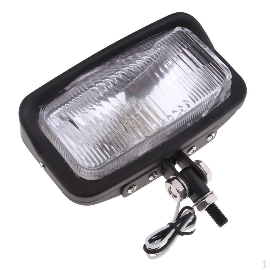 12V 55W Motorcycle Chrome Headlight Assembly 6.5 Black