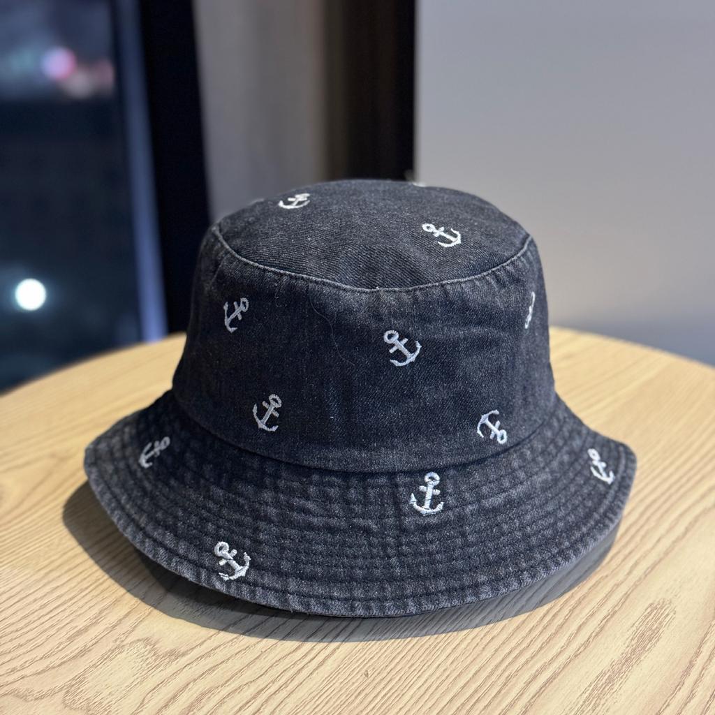 New casual fashion washed denim embroidered fisherman hat for women, Korean version, sweet, unique, and super stylish hat2026Tide