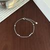 Korean 925 Sterling Silver Beaded Necklace for Women - Simple, Irregular Design Clavicle Chain