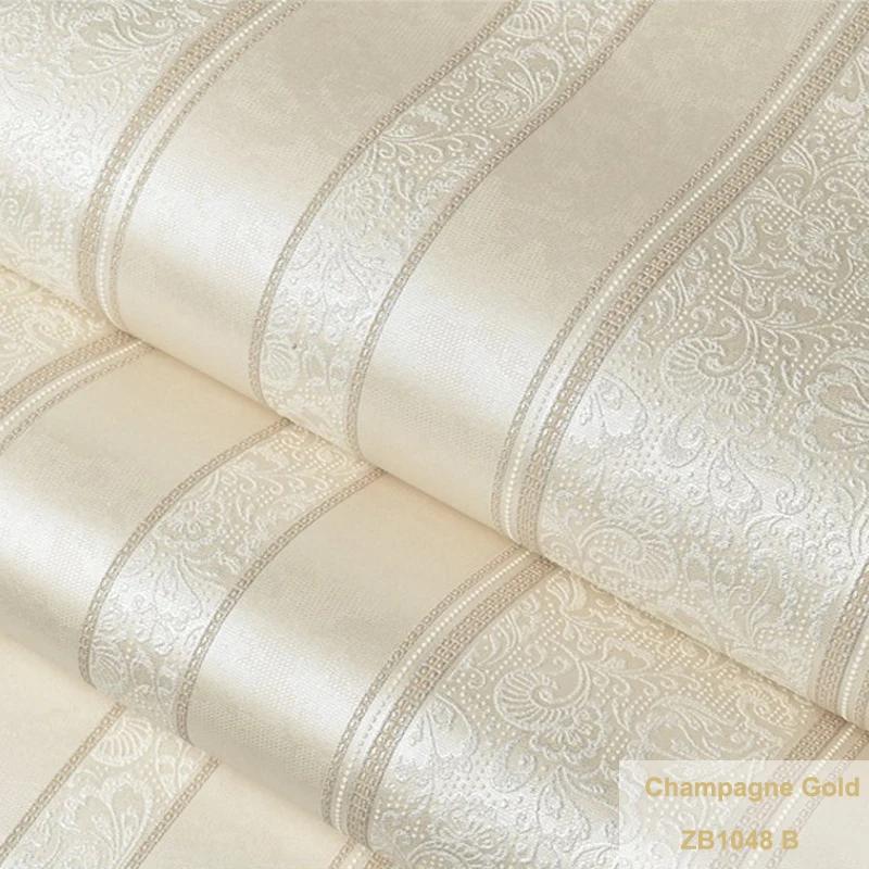 

Современные европейские 3D тисненые обои в полоску из нетканого материала в рулоне для гостиной, спальни, фоновые обои, украшение дома 9.5m x 53cm