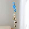 Beach Ocean Themed Bell Ornaments Summer Wooden Seahorse/Sea Turtle/Starfish Wind Chime Nautical Coastal Wall Hanging Decor for Living Room Bedroom