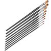 9Pcs Painting Brush Long Rod Nylon Gouache Watercolor Oil Acrylic Artist Paint Tools Black