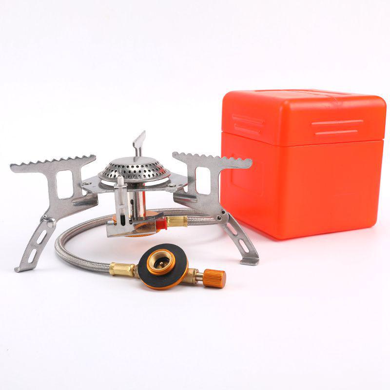 Windproof Portable Camping Stove - Outdoor High-Mountain Split Gas Stove, Compact for Picnics and Fierce Fire Performance.