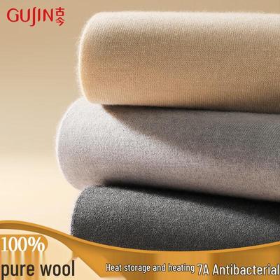 GUJIN Men's 100% Pure Wool Thermal Pants