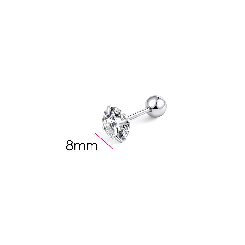 Silver Needle Shiny Zircon Stud Earrings Women Style Cute Sweet Jewelry Accessories Simple  Jewelry Accessories