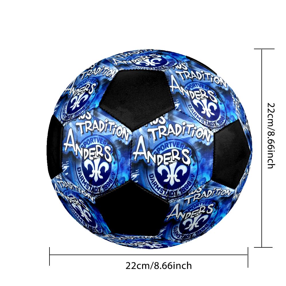 SV Darmstadt 98 Indoor Soccer Ball Colorful Machine Stitched PVC Size 5 Team Training Competition Ready Durable High-Bounce Cool Sports Gift