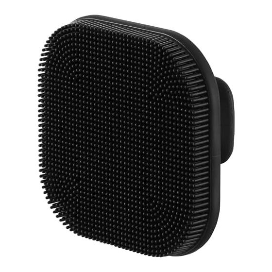 Yamazaki Jitsugyo Magnetic Silicone Facial Brush Black W6.6 X D6.6 X H3.8cm Tower Facial Cleansing Brush Magnetic Wall Storage 10615