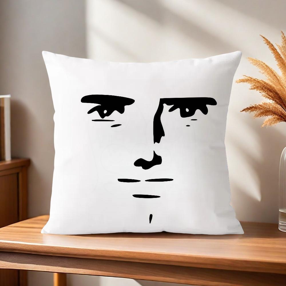 Meme Face Comfortable Soft Pillow Sigma Case Boy for Man Sofa Living Room Home Funny Office Decor and Protective Covers