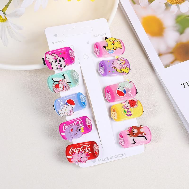 10 bucăți/set noi agrafe de păr cu unicorn drăguț de desene animate pentru fete, agrafe de păr colorate, dulci, pentru copii, accesorii de păr pentru fete