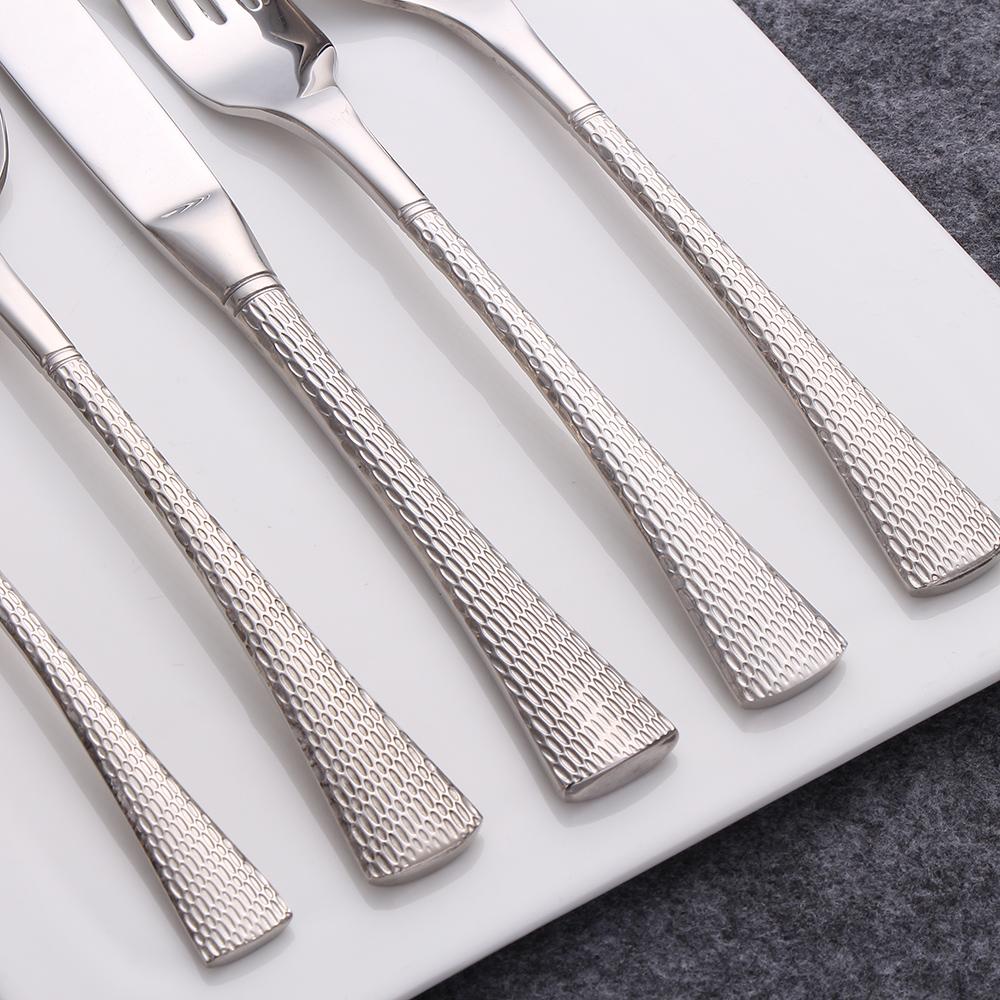 16/20/24 Pieces Gold Cutlery Set Knife Fork Spoon Set Stainless Steel Tableware Snake Scale Handle Dinnerware Kitchen Utensils