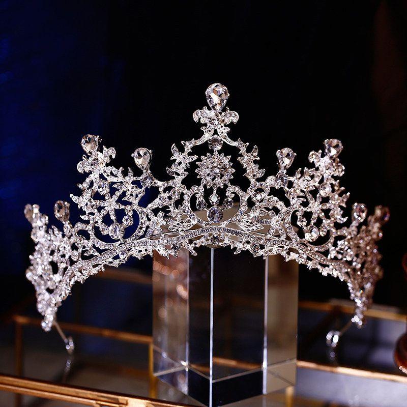 Bridal Wedding Elegant Crown Shiny Rhinestone Headdress