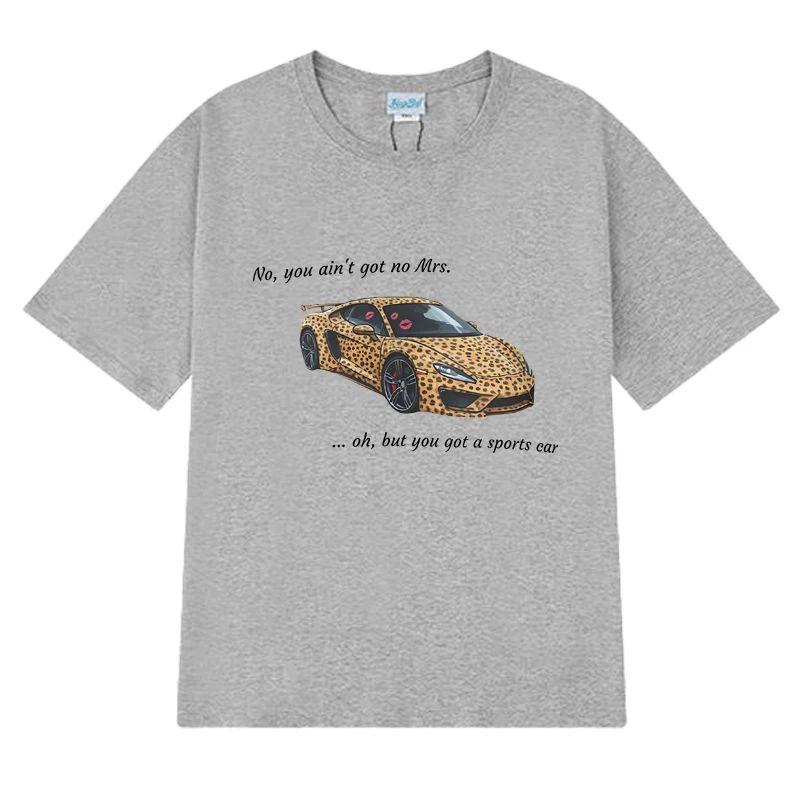 2025 Summer Fashion Tate McRae Sports Car Lyrics Graphic T Shirts Unisex Oversized Short Sleeve T-shirt  Cotton Round Neck Tops