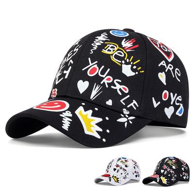 Letter Printing Graffiti Hip Hop Baseball Cap Fashion Outdoor Couple Universal Wild Sun Hat Sports Casual Caps Dad Hats
