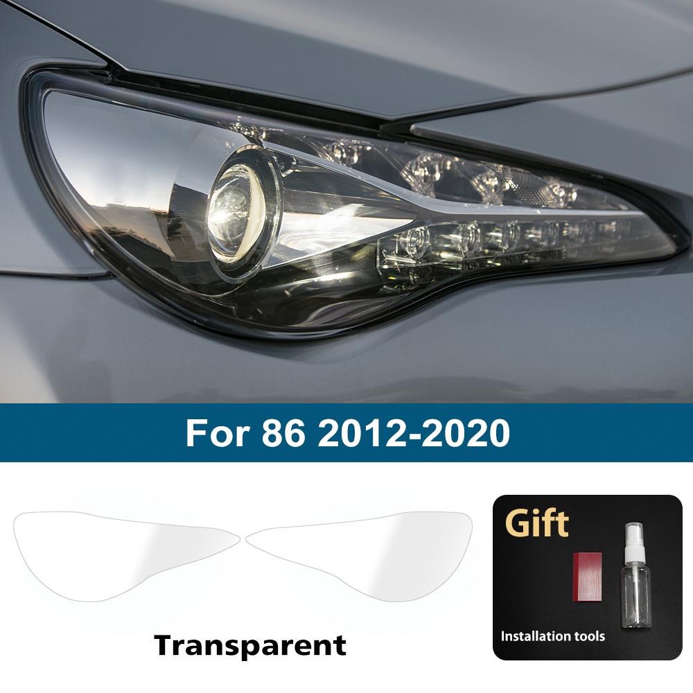 

Car Headlight Protective Film For Toyota 86 GR86 2012-2026 Smoke Black Pre Cut Anti-Scratch High-Gloss Auto Vinyl Wrap Film For 86 12-20 CLR