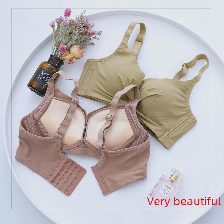 Thai Latex Women's Extra-Thick, Non-Magnetic, Super Gathered, Anti-Sagging, Wire-Free Bra