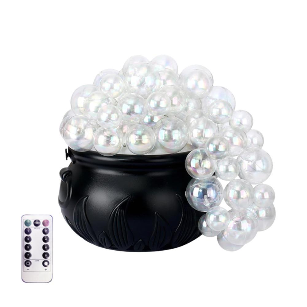 Purple Light Halloween Bubbling Cauldron Decoration Luminous Bubbling Pot Ornament  Bar