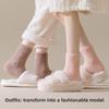 Autumn and Winter Coral Fleece Socks - Children's Thick and Warm Non-Fluffy Mid-Calf Socks with Fleece - Home Sleep Socks