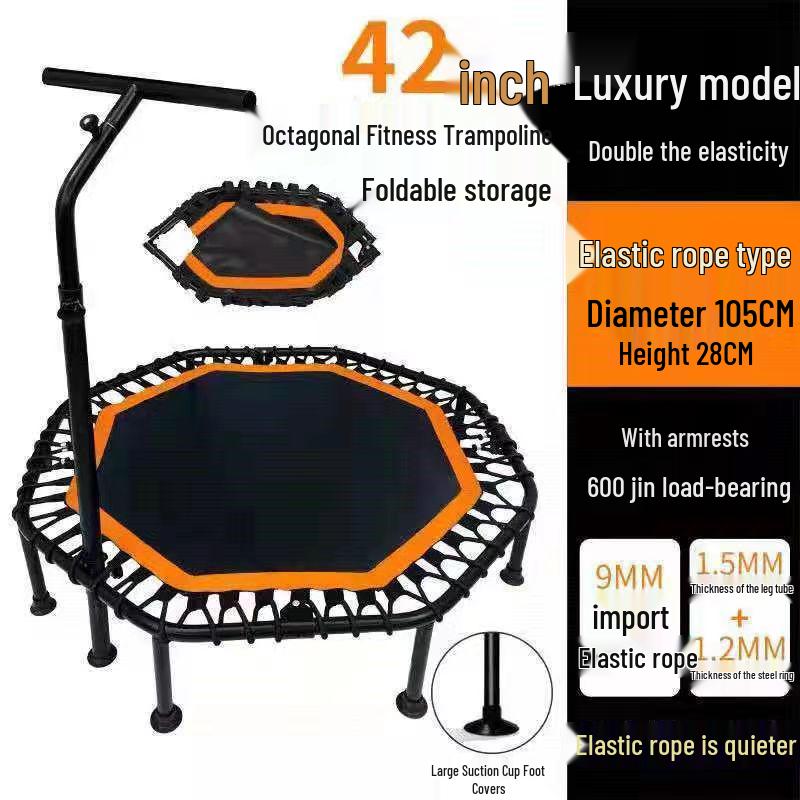 Indoor Trampoline for Kids & Adults: Compact Bouncing Bed for Home Use