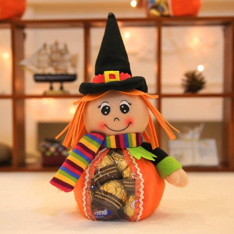 

Тыквенное веселье Хэллоуинские конфетные пакеты Очаровательные прозрачные подарочные пакеты для детских праздников Halloween Yellow Bag