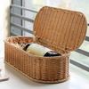 Handgefertigte Rattan-Aufbewahrungskörbe Designs Praktisch für Schränke Verleiht jedem Raum Eleganz Elegante Aufbewahrungslösung
