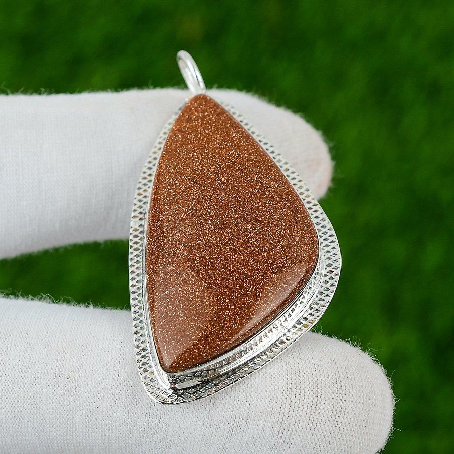Sterling Silver Sun Sitara Stone Anniversary Engagement Bezel Wedding Pendant