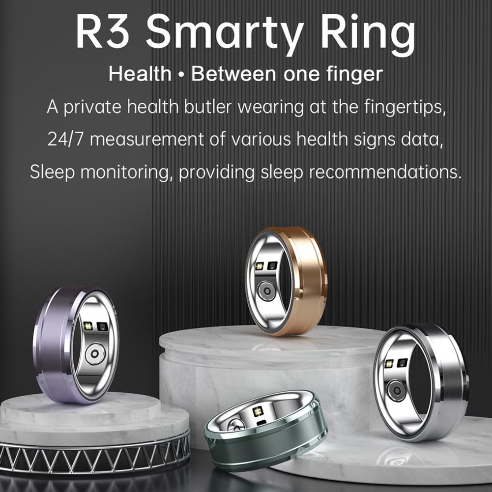 Smart Ring Activity Tracker Waterproof Bluetooth-Compatible5.1 Heart Rate Blood Oxygen Tracker for Women Men for Android/iOS