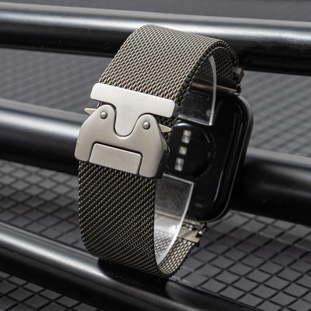 For Huawei Watch Fit 2 Strap Parachute Clasp Milanese Titanium Alloy Watch Band