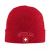 Coat Of Arms Of Switzerland Flag Warm Knitted Cap Winter Knit Bonnet Hat Skullies Beanies Hip Hop Caps for Unisex