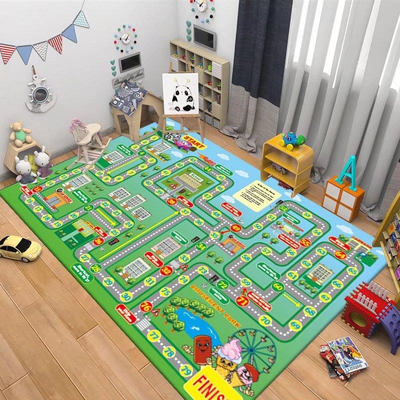 Child Climing Playing Mat Hopscotch Flannel Carpet for Bedroom Living Room Bedside Floor Mat Home Decor Anti-slip Floor Rug