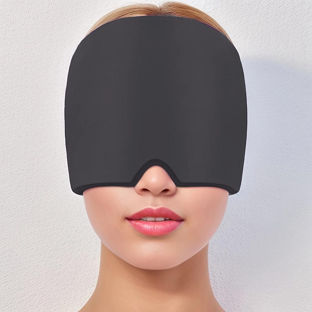 Migraine Relief Cap Gel Cooling Eye Mask Cooling Gel Headache Relief with Hot/Cold Gel Reusable Ice Pack for Stress Relief
