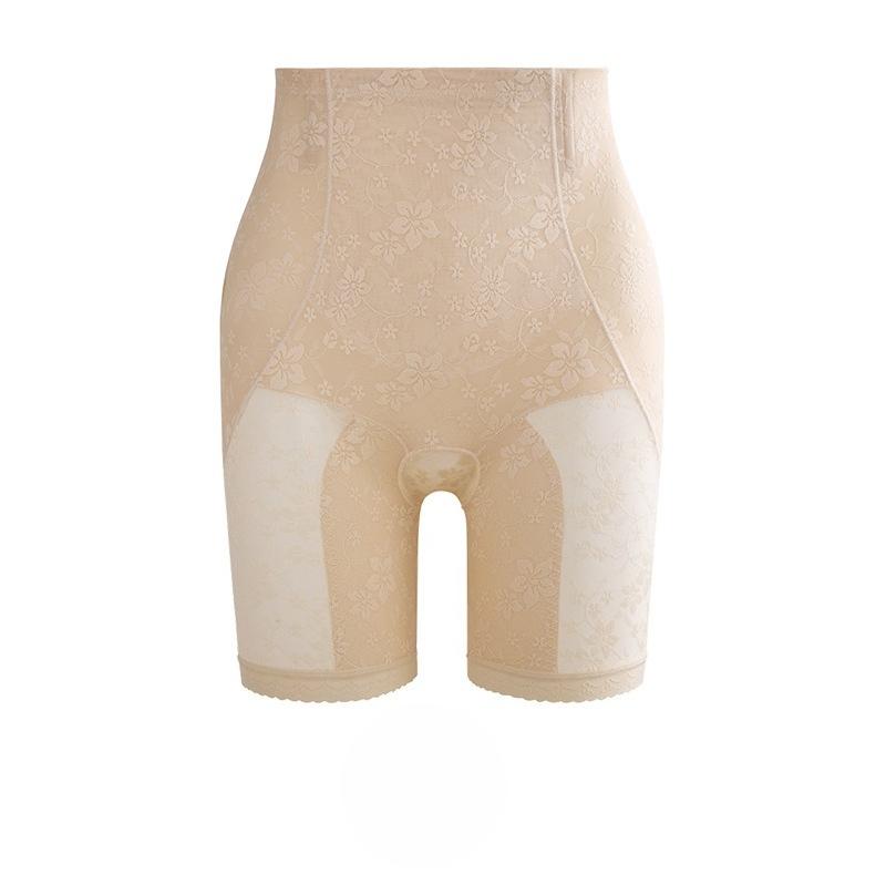 

Ladies Spring and Autumn New Lace Three in One Lift Hip Belly Not Roll Edge Not Clip Hip Flat Angle Briefs 3XL тілесний