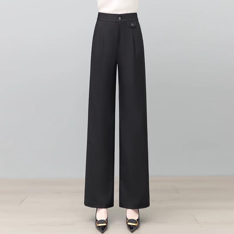 Women's High-Waisted Wide-Leg Pants - Slimming, Loose, Casual Straight-Leg Trousers for Spring/Summer/Autumn 2025
