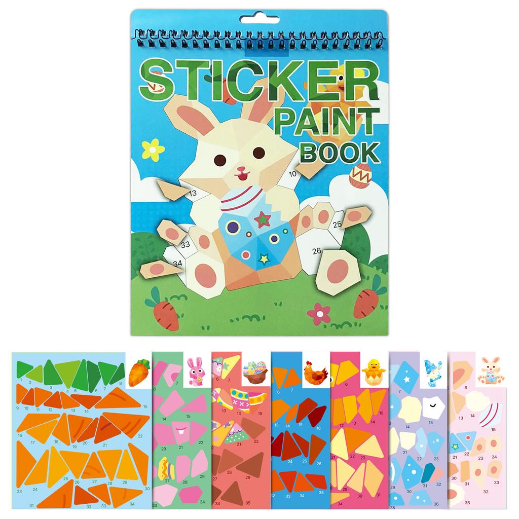 1PCS Sticker Book Crafts for Kids Ages 4-8, Sticker by Number for Brain games,Gifts,Travel Toy