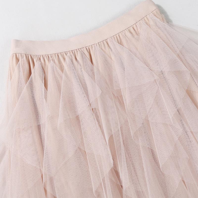 Women's Irregular Mesh Skirt - Multi-Layered Puffy Long Cake Skirt for Spring/Summer 2023: Super Fairy Style Dress