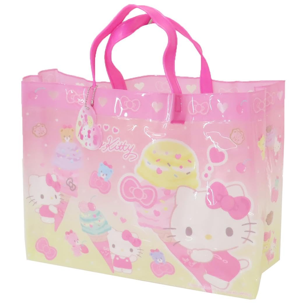 

Gusseted PVC Hello Pink [Takanami] Bag, Kitty,