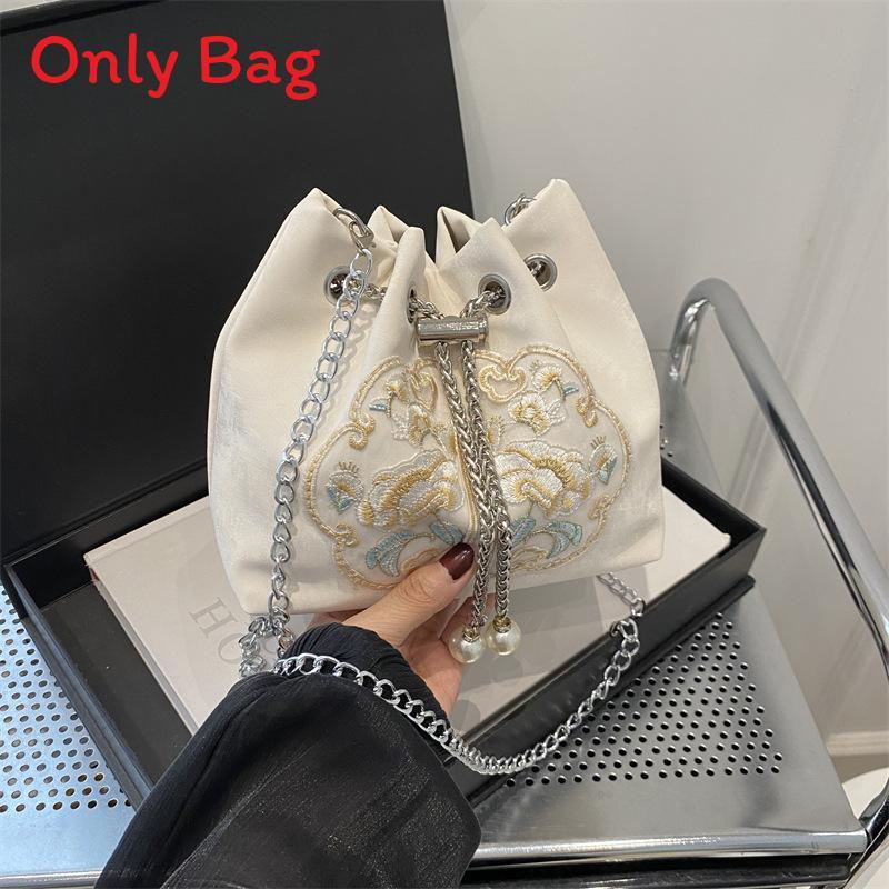 Modern Chinese Water Bucket Bag For Women With Pu Material Chain Crossbody For Casual Outings