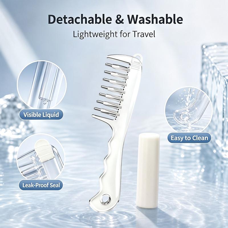 Compact Essential Oil Infusion Hair Comb 1Pcs Scalp Massage Oil Applicator Brush for Travel Home Salon Use