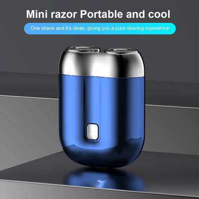 Mini Dual-Head Electric Shaver Rechargeable Electric Razor Washable Pocket Shaver for Men Home Travel