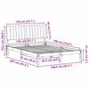 Bed Frame with Headboard Brown 135 X 190 Cm Solid Pine Wood