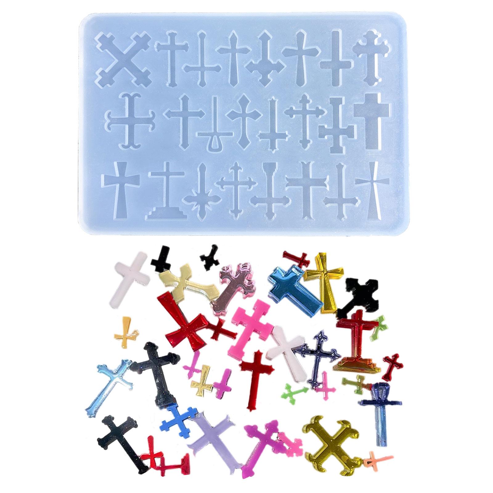 Crucifix Mold Shaker Resin Mold Filler Silicone Quicksand Shaker Filling Mold 1