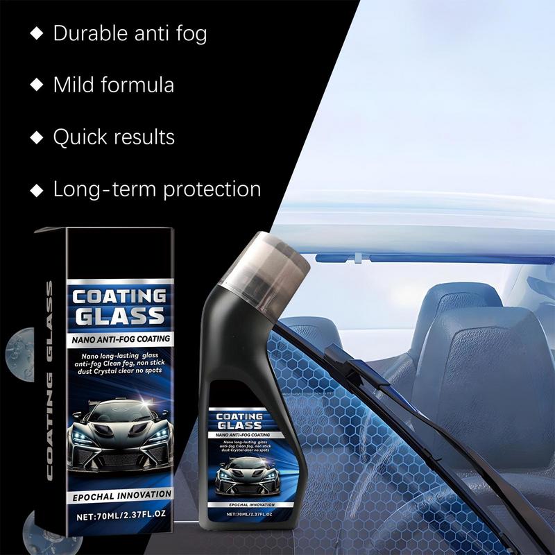 Anti-Fog Agent For Car Glass 70ml Hydrophobic Glass Coating Waterproof Protective Coating Agent Water Defogger Solution For