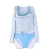Women's Sun Protection Swimsuit: Chic Long Sleeve Three-Piece Set for Beach & Hot Springs