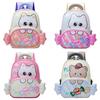 Adorable Cartoon Cat Backpack For Kindergarten Girls With Spacious Capacity And Lightweight Design