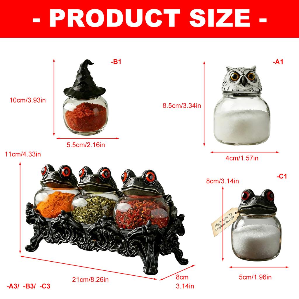 Stylish Themed Glass Spice Jars Ideal For Kitchen Decoration And Special Occasion Like Parties And Celebrations